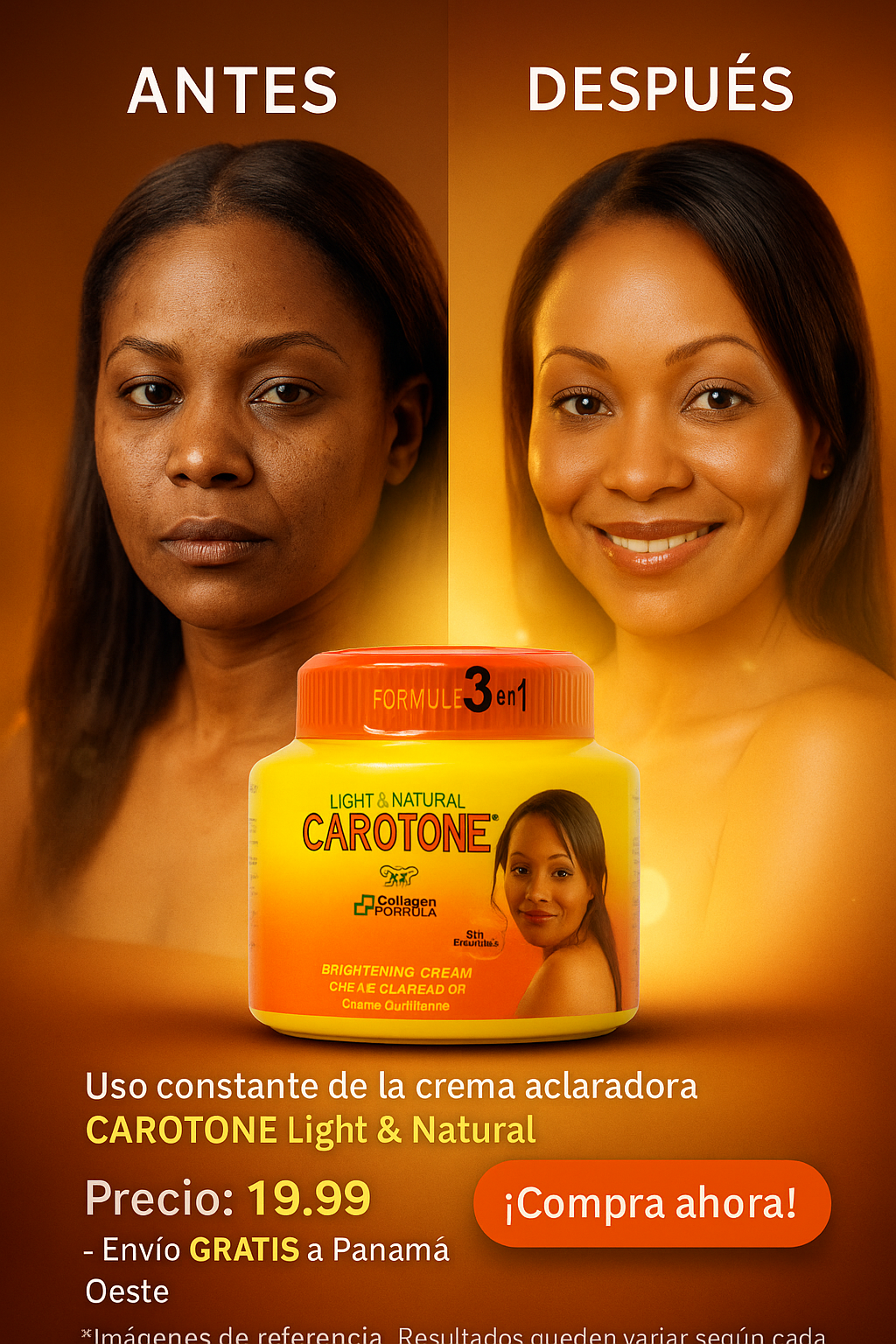 Carotone - Crema Aclaradora Unificacora de Tono de Piel