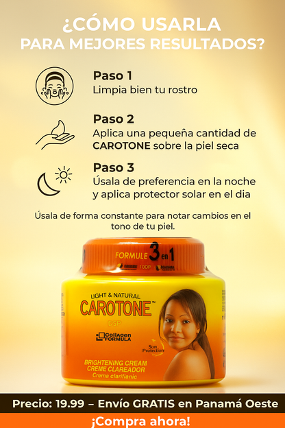 Carotone - Crema Aclaradora Unificacora de Tono de Piel