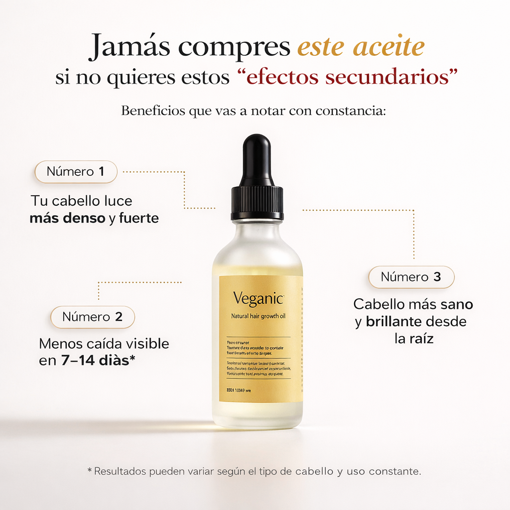 Veganic Oil - Crecimiento de Cabello