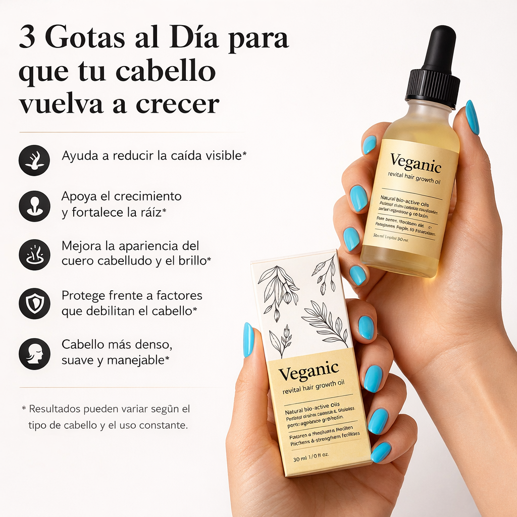 Veganic Oil - Crecimiento de Cabello