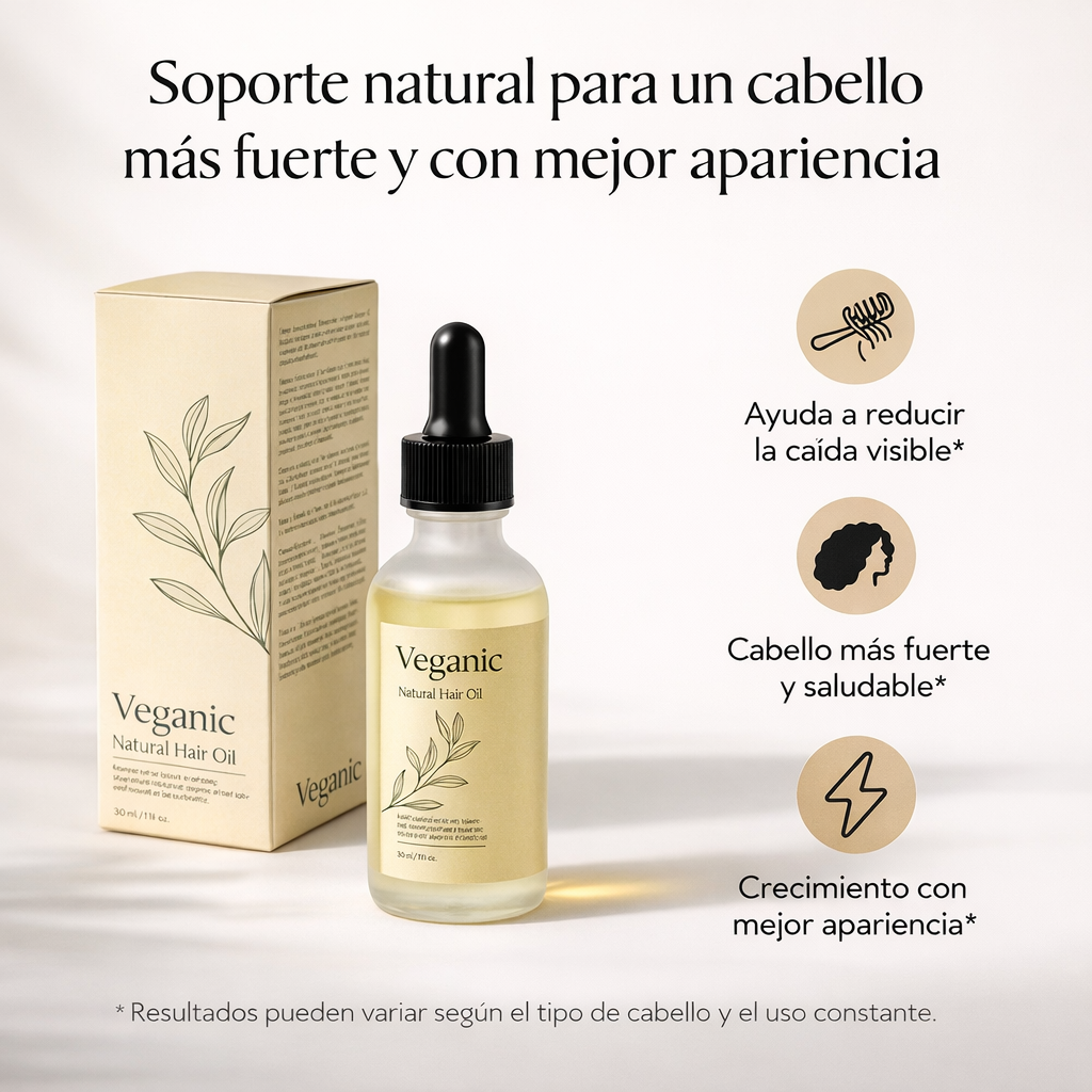 Veganic Oil - Crecimiento de Cabello