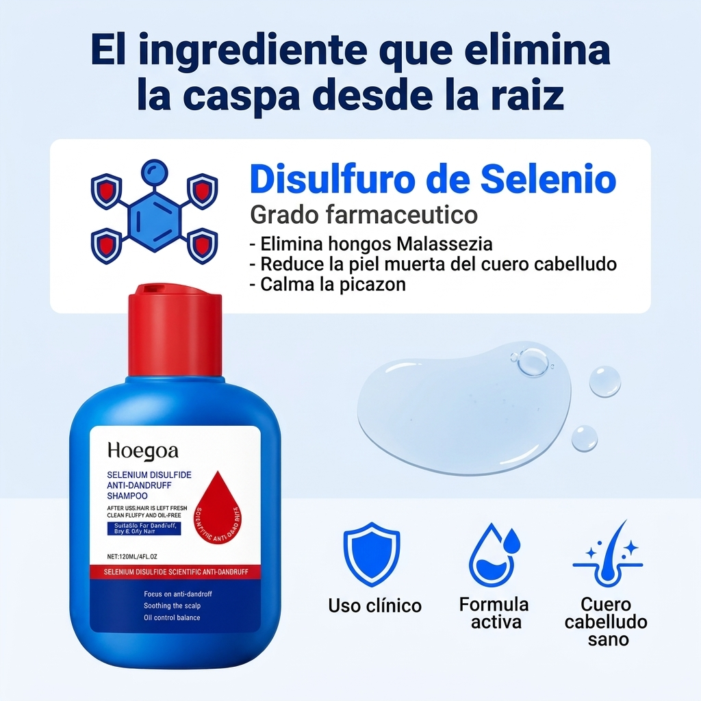 Hoegoa™ Shampoo Anticaspa de Disulfuro de Selenio