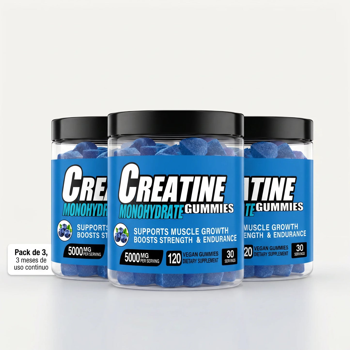 Gomitas de Creatina Monohidrato 5000 mg (120 Gomitas)