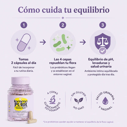 Lemme Purr (Probióticos para Salud Íntima Femenina)