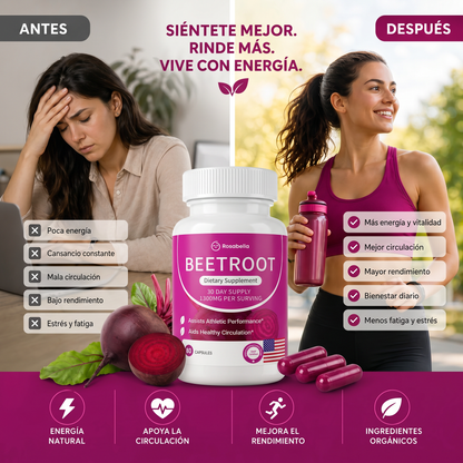 Rosabella™ Beetroot 1300mg (60 Cápsulas)