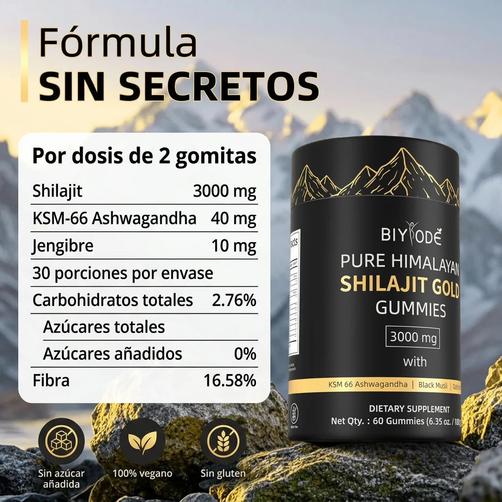 Pure Himalayan Shilajit Gold Gummies 3000 mg